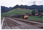 Im Entlebuch: Ein Regionalzug aus dem Emmental ist hier in Wiggen, der ersten Station im luzernischen Entlebuch, an seine Endstation gelangt.