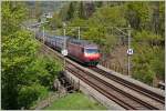 Der IC 721 unterwegs nach St.Gallen, bei Bossiére.