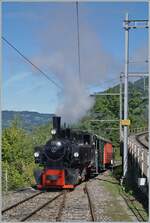 Les chemins de fer disparus - Die verschwundenen Bahnen (Zell - Todtnau 1889 - 1967) - Die SEG G 2x 2/2 105 der Blonay - Chamby Bahn erreicht mit ihrem Dampfzug von Blonay kommend Chamby. 

14. September 2025