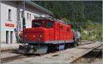 Die VZ HGe 4/4 15 in Oberwald.