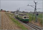 Der BAM BCFe 4/4 N° 2 mit seinem AB auf dem Weg von L'Isle Mont la Ville nach Bière (Zèe 13/1114-Paradezug N° II) kurz nach der Abfahrt in Apples.