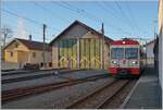 Der transN (ex cmn) BDe 4/4 N° 8 wartet in Les Ponts-de-Martel als R 22 309 auf die Rückfahrt nach La Chaux-de-Fonds. 

3. Februar 2024