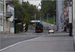 Eine etwas ungewöhnliche Verkehrsteilnehmerin in La Chaux-de-Fonds.