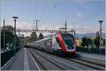 Die beiden SBB Twindexx RABe 502 212-9 und RABDe 502 010-3 (Ville de Genève) bei der Durchfahrt in La Conversion auf dem Wega nach Genève Aéroport.