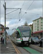 Das in der Strasse verlegte Trasse der LEB in Lausanne ist leider immer wieder  Schauplatz von Zwischenfällen.