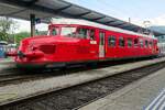 SBB Roter Pfeil 1001 steht am 21 Mai 2022 in Olten als Pendeltriebwagen nach das SBB Werk während das 1.