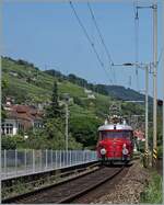 Nachdem die Reisegesellschaft in einem Weingut in Schafis sicherlich gut gespeist hatte, fuhr der OeBB RCe 2/4 607 (Baujahr 1938/Hersteller SLM, MFO, BBC und SAAS) wieder nach Balsthal zur�ck. Ich konnte den formsch�nen Leicht-Schnelltriebwagen bei der Durchfahrt in Ligerz fotografieren, wobei hier nur ein Teil des ehemaligen G�terschuppens zu sehen ist. Der RCe 2/4 607 war der letzte von sieben abgelieferten Roten Pfeilen. Der grosse Erfolg der eleganten Z�ge lies recht schnell die knappe Platzkapazit�t zum Problem werden und die Triebwagen wurden in der Folge vorwiegend im Gesellschaftsverkehr eingesetzt. 1974 kaufte die OeBB den RCe 2/4 607 und setzte den nun blau lackierten Triebzug zwischen Oensingen und Balsthal ein. Nach einer Revision 1988/89 fuhr er wieder als  Roter Pfeil  f�r die OeBB. In den Jahren 2022/23 versetzte die OeBB den Triebwagen dann in urspr�ngliche Form, wie er jetzt zu sehen und erleben ist. 

19. Juni 2025