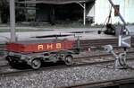 Reparatur-Anh�nger der Rorschach-Heiden-Bahn (RHB) in Heiden am 10.07.1993.