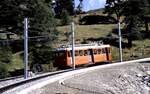 Bhe 2/4 Nr.3014 der GGB auf der Gornergratbahn am 22.08.1979.