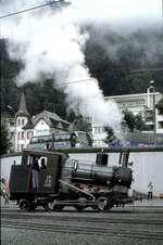 Rigi-Bahn (RB) Dampflok H 2/3 Nr.17 in Vitznau am 28.08.1999.