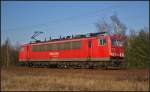 DB Schenker 155 128 solo am 06.03.2013 in der Berliner Wuhlheide