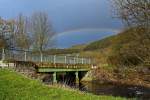 Regenbogen ber dem Hellertal am 24.04.2012 bei Herdorf-Sassenroth.