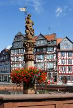   Am Marktplatz in Butzbach (Wetterau) am 20.08.2014.