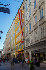 Das Hagenauerhaus in der Getreidegasse 9 in Salzburg am 12..09.2022.