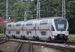 4110 611 als IC 2272(Dresden-Warnemünde)bei der Ausfahrt im Rostocker Hbf.27.06.2020