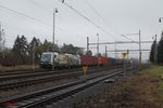 386 020-2 hat Tršnice mit einem Elbtal-Umleiter erreicht und wartet im Bahnhof auf die Weiterfahrt bis Cheb.