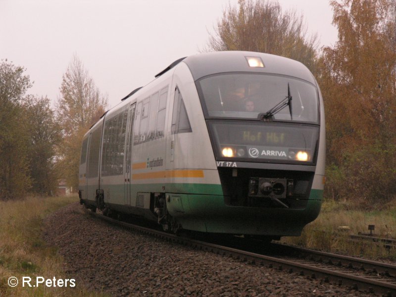 VT17 fhrt in Wiesau/Oberpfalz ein. 02.11.07